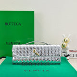 Amelia Long Clutch Andiamo 31 Silver Metalic Leather Ghw