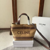 CELINE TOTE BAG 31 IN BROWN RAFFIA CABAS Amelia