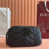 GG Marmont Small 24 in Black Calfskin and Hardware Amelia Amelia