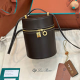 EXTRA CASE MEDIUM 16 BAG IN CHOCOLATE BROWN SMOOTH CALFSKIN WITH GOLD HARDWARE Amelia
