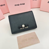 SMALL WALLET 11 IN BLACK CALFSKIN Amelia