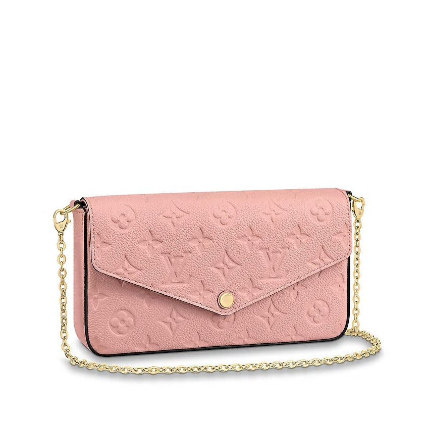Louis Vuitton Pochette Felicie Rose Poodle Shoulder Bag Pink