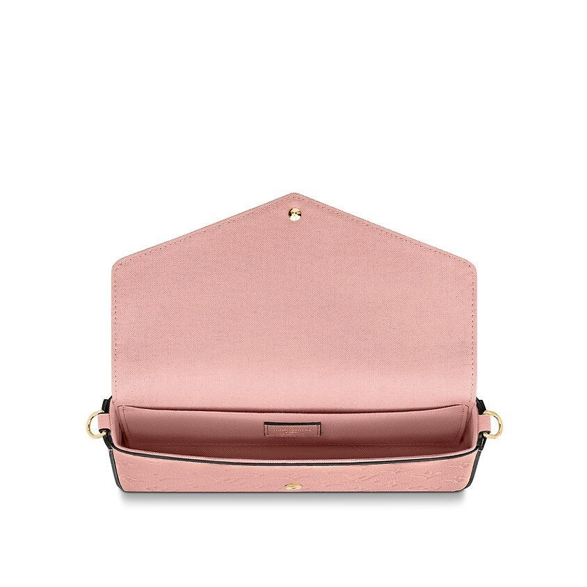 Louis Vuitton Pochette Felicie Rose Poodle Shoulder Bag Pink
