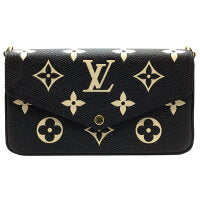 Louis Vuitton Pochette Monogram Implant Leather Shoulder Bag