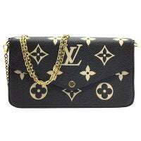 Louis Vuitton Pochette Monogram Implant Leather Shoulder Bag