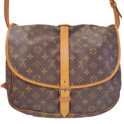 Louis Vuitton Monogram Saumur 35  Canvas Leather Shoulder Bag