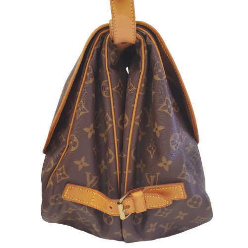 Louis Vuitton Monogram Saumur 35  Canvas Leather Shoulder Bag