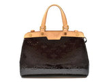 Louis Vuitton Brea PM Enamel Elegant Patent Leather Handbag Amarante
