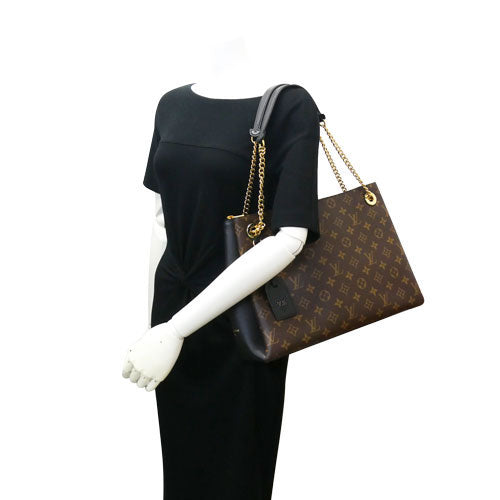 Louis Vuitton Monogram Surene MM Noir Chain Shoulder Bag