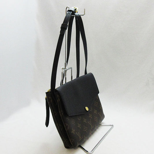 Louis Vuitton Monogram Twice Shoulder Bag Grained Leather