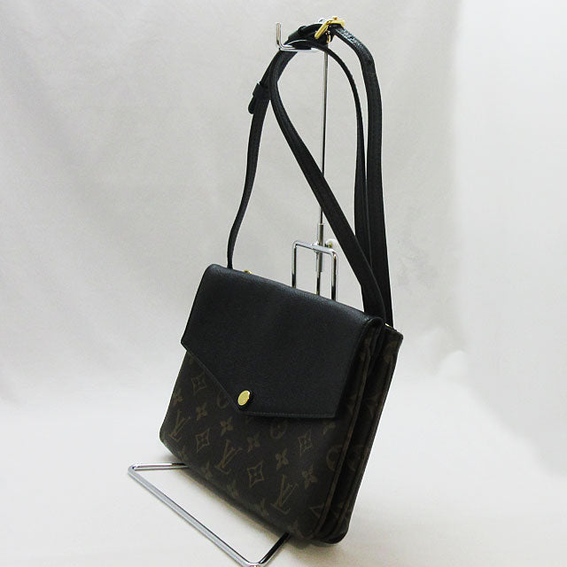 Louis Vuitton Monogram Twice Shoulder Bag Grained Leather