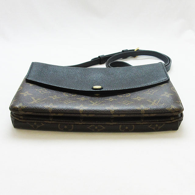 Louis Vuitton Monogram Twice Shoulder Bag Grained Leather