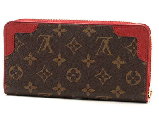Louis Vuitton Monogram Leather Retiro Round Zipper Long Wallet