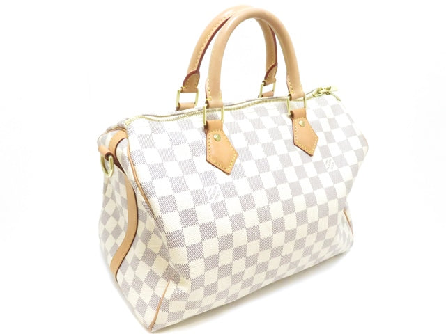 Louis Vuitton Speedy Bandouliere Damier Azur Handbag