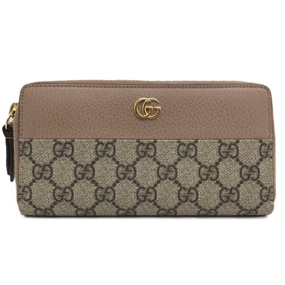 Gucci GG Supreme Double G Zip Around Wallet