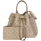 Louis Vuitton Girolatta Mahina Leather Shoulder Bag Pink