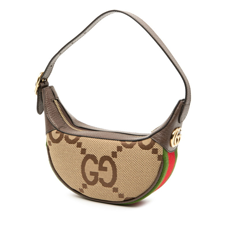 Gucci Ophidia Jumbo GG Canvas Leather Shoulder Bag