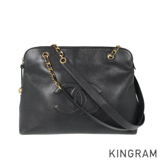CHANEL Chain tote Deca Coco GoldHardware Tote Bag