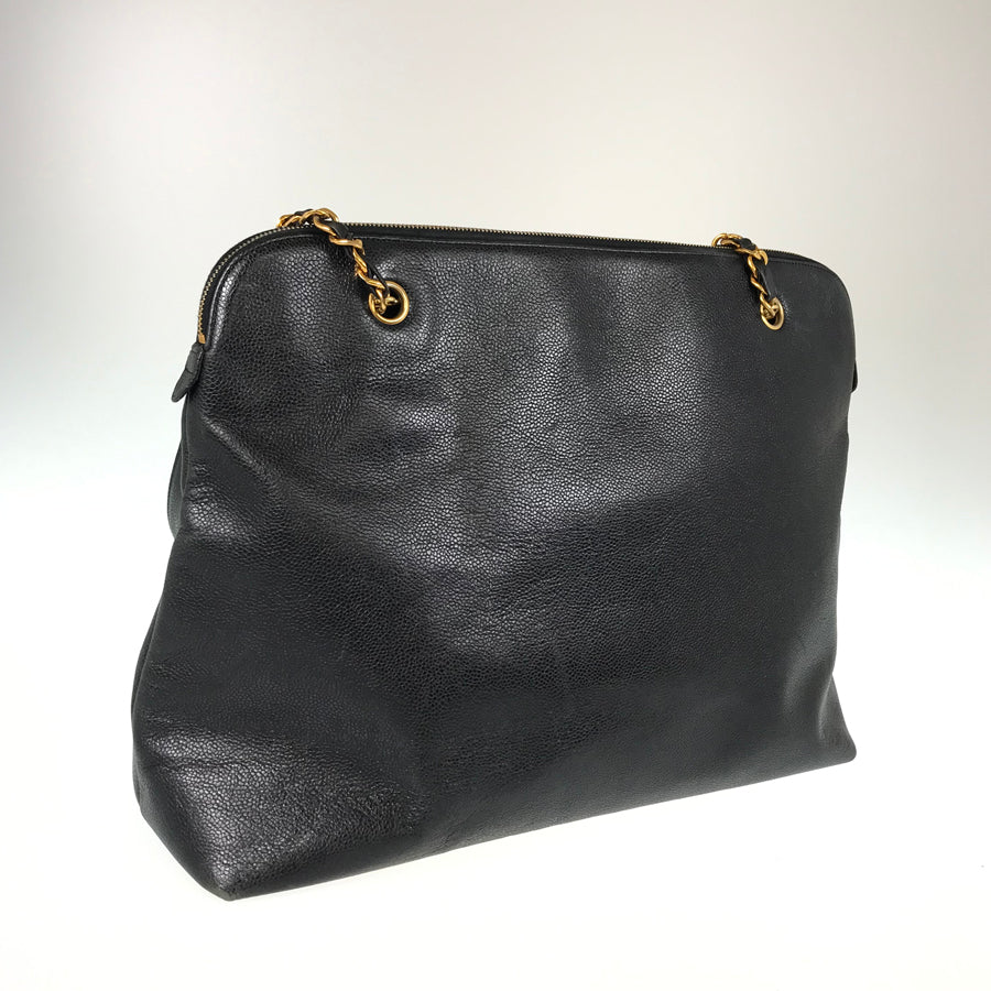 CHANEL Chain tote Deca Coco GoldHardware Tote Bag