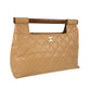 CHANEL Matelasse Wood handle Hand bag