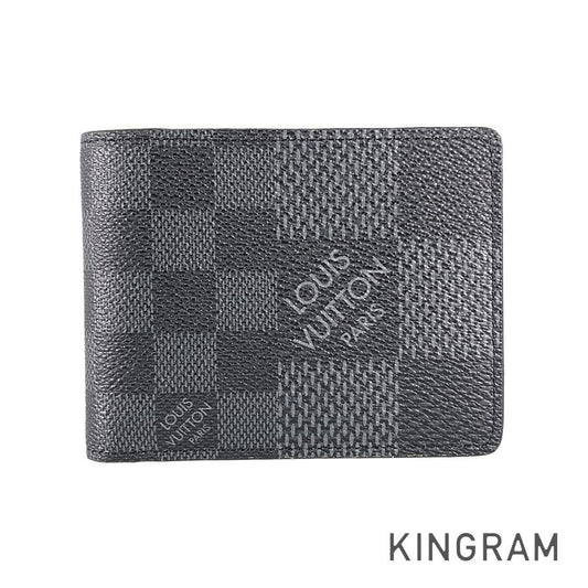 LOUIS VUITTON Damier Graphite 3D Portefeuille Multiple N60434 Bifold wallet