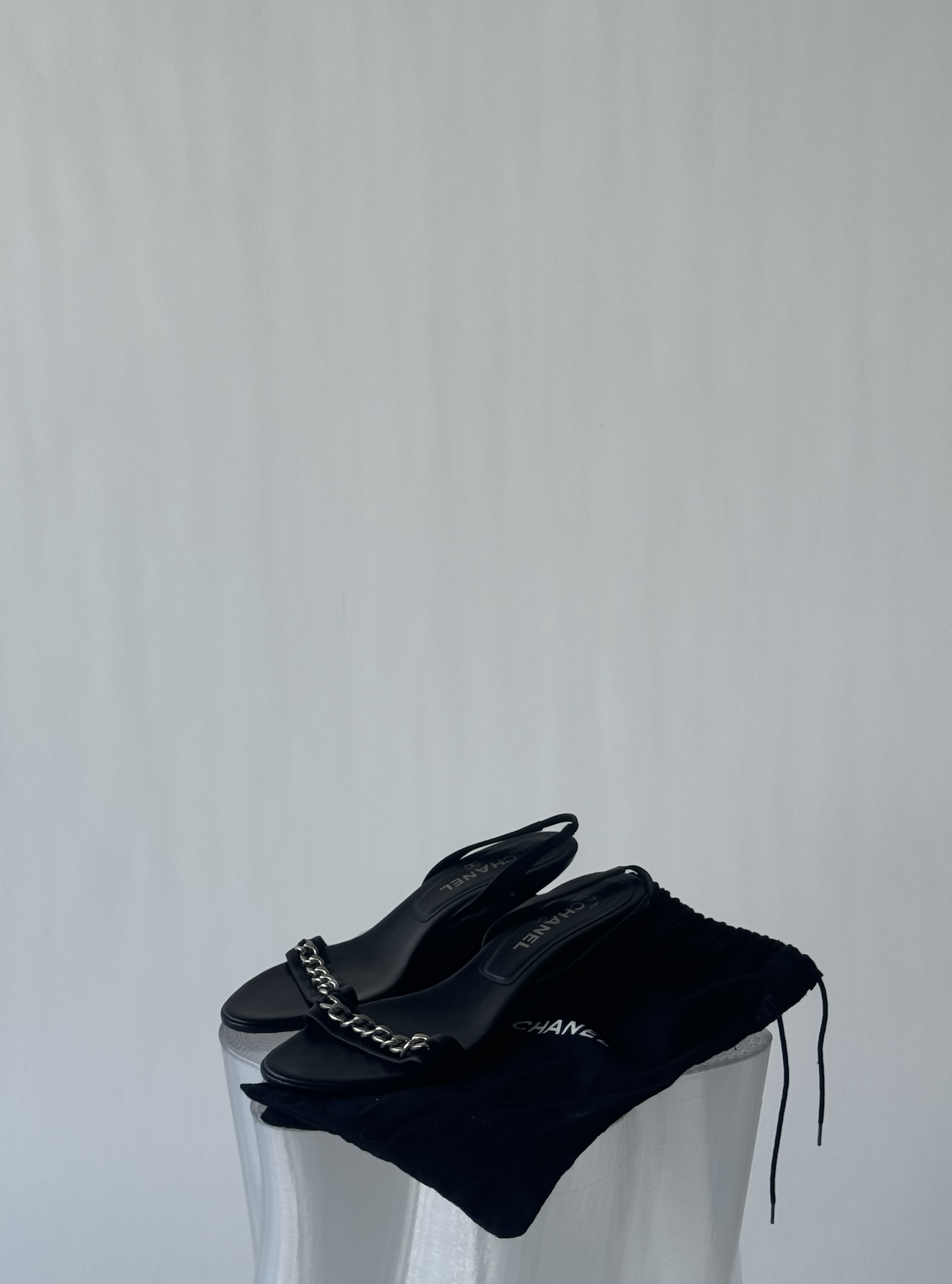 Chanel Slingbacks - Silver Chain (Full Set)