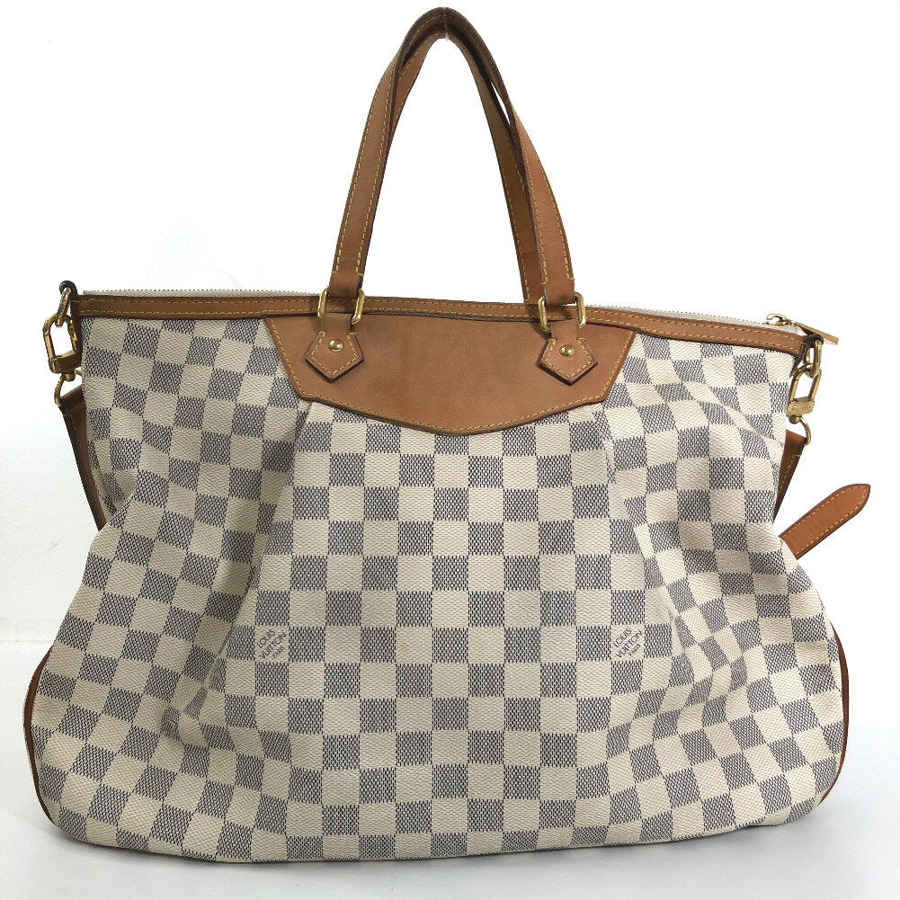 Louis Vuitton Siracusa GM Damier Azur Canvas  Shoulder Bag