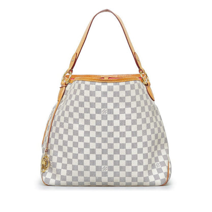 Louis Vuitton Damier Azur Delightful MM Shoulder Bag White PVC Leather