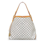 Louis Vuitton Damier Azur Delightful MM Shoulder Bag White PVC Leather