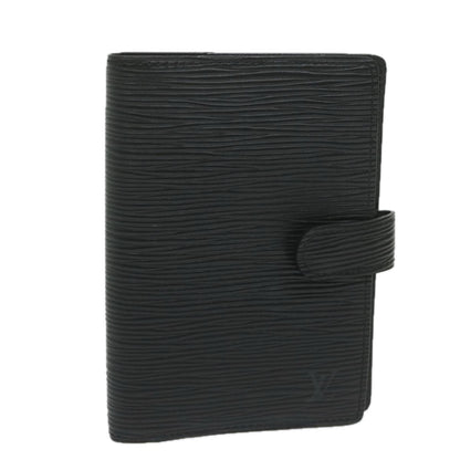 LOUIS VUITTON Epi Agenda PM Day Planner Cover Black R20052 LV Auth ki4021