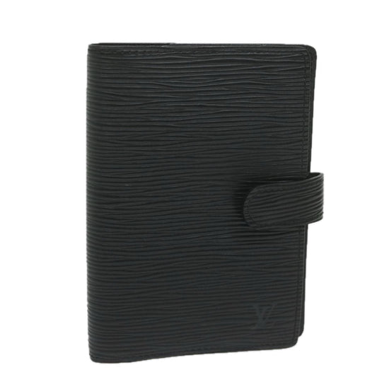 LOUIS VUITTON Epi Agenda PM Day Planner Cover Black R20052 LV Auth ki4021