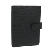 LOUIS VUITTON Epi Agenda PM Day Planner Cover Black R20052 LV Auth ki4021