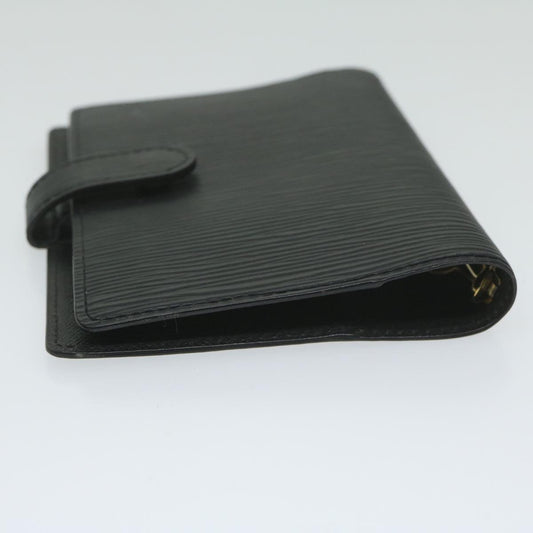 LOUIS VUITTON Epi Agenda PM Day Planner Cover Black R20052 LV Auth ki4021