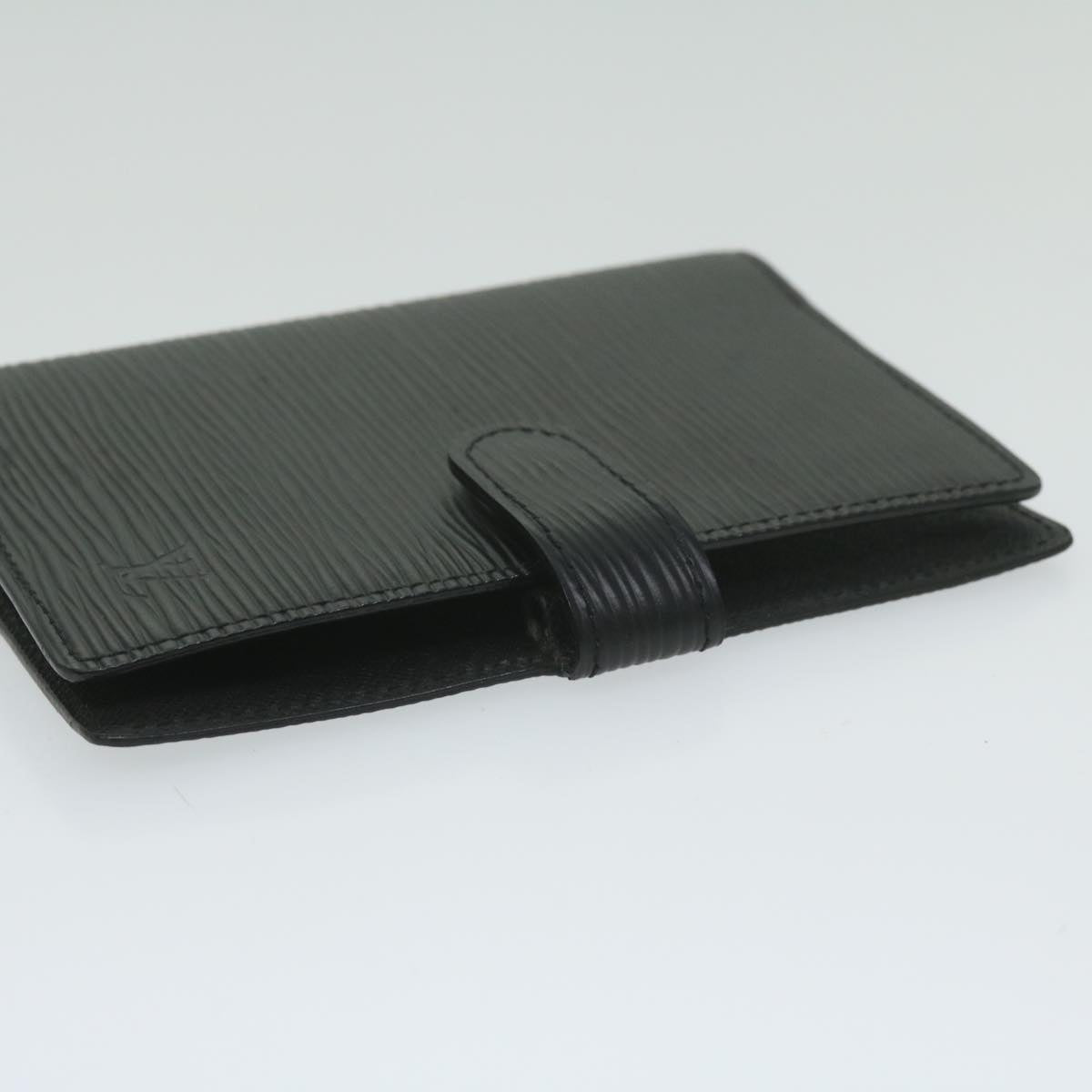 LOUIS VUITTON Epi Agenda PM Day Planner Cover Black R20052 LV Auth ki4021