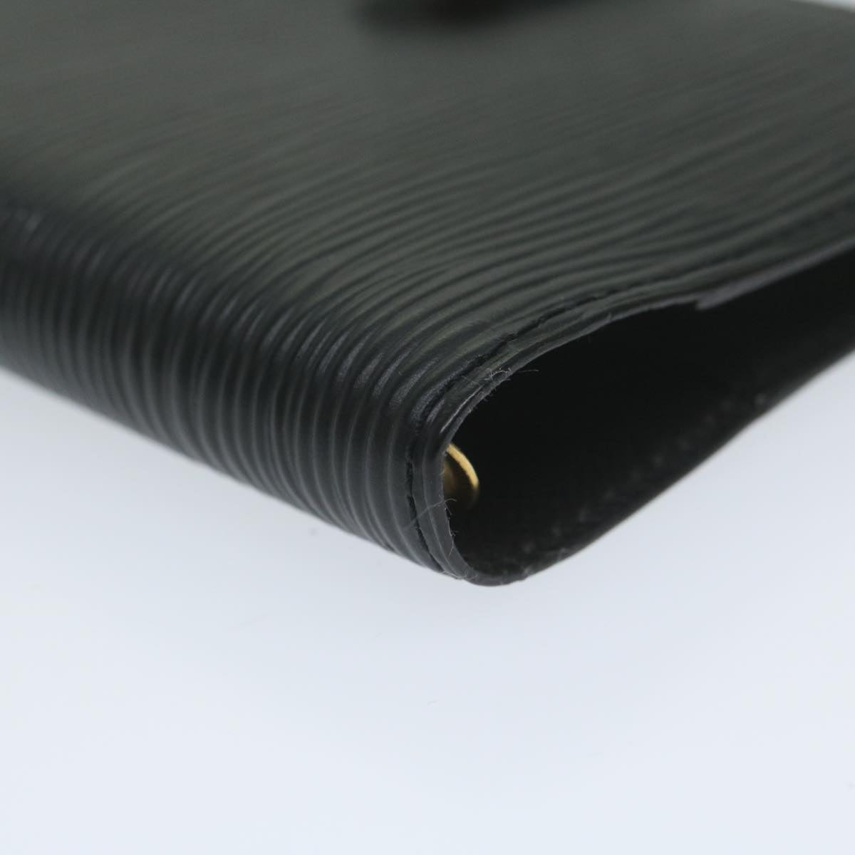 LOUIS VUITTON Epi Agenda PM Day Planner Cover Black R20052 LV Auth ki4021