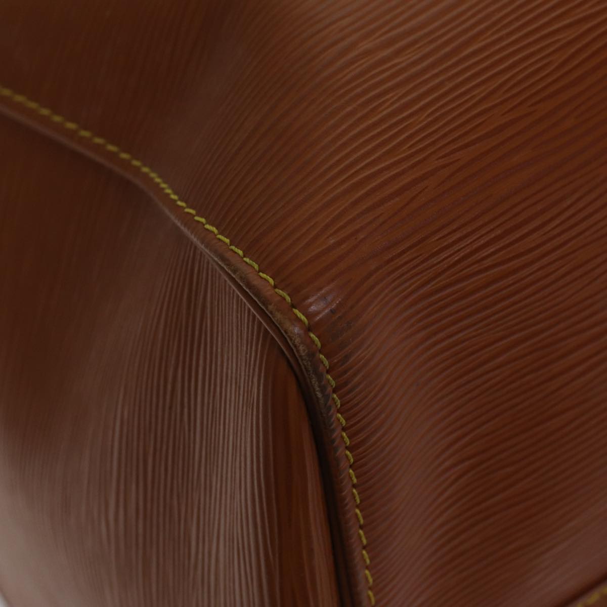 LOUIS VUITTON Epi Keepall 60 Boston Bag Brown Zipangu Gold M42948 LV Auth ki4860
