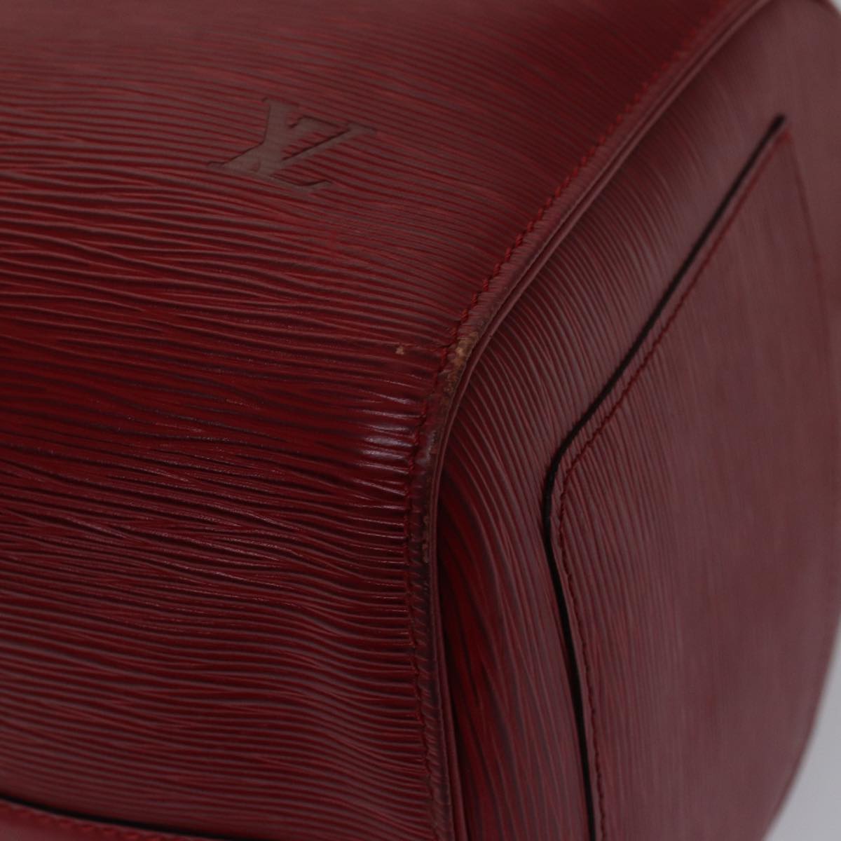 LOUIS VUITTON Epi Keepall 45 Boston Bag Red M42977 LV Auth ki4861