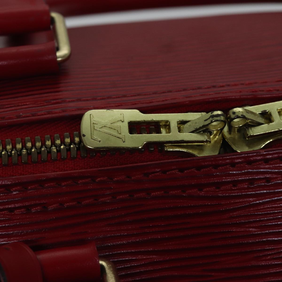 LOUIS VUITTON Epi Keepall 45 Boston Bag Red M42977 LV Auth ki4861