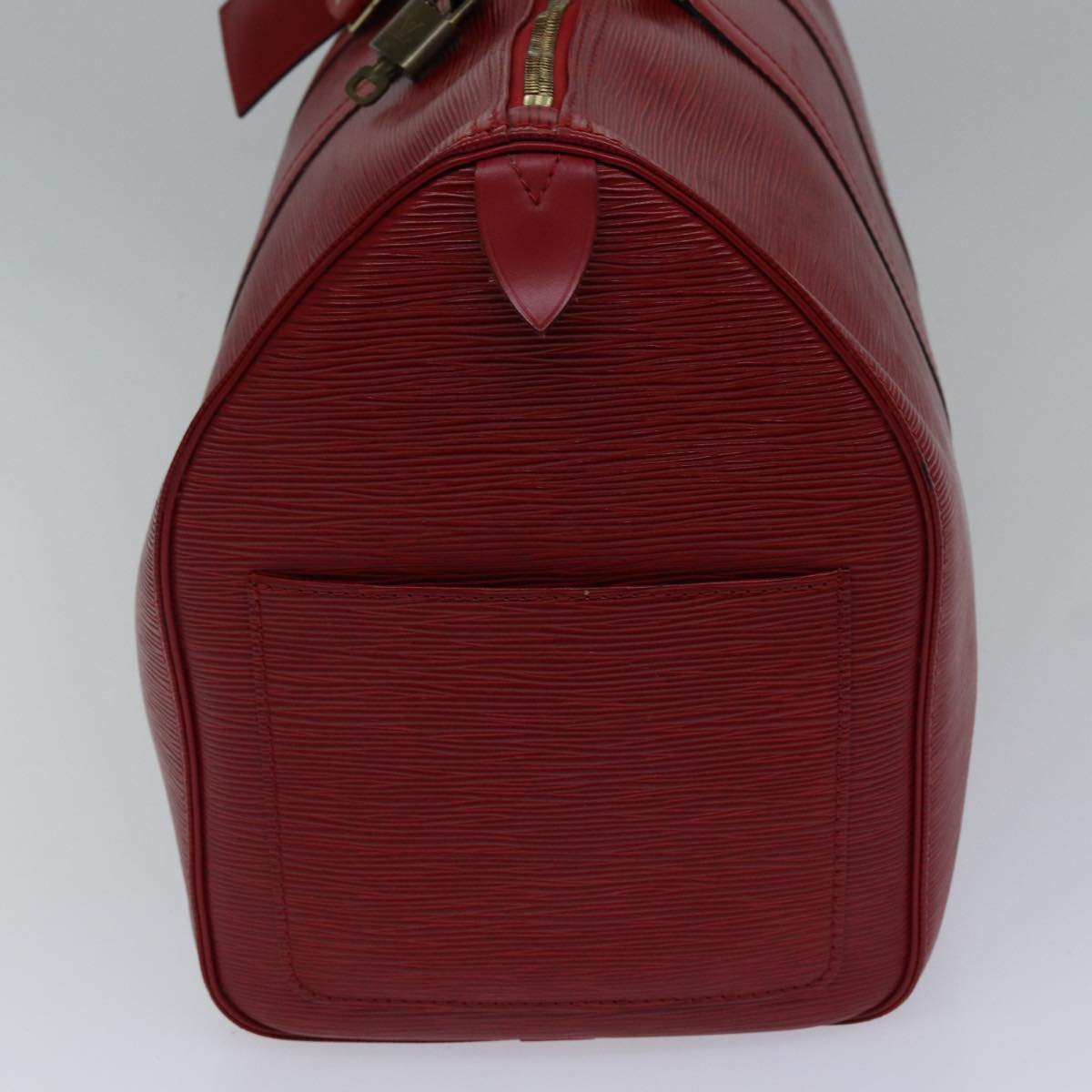 LOUIS VUITTON Epi Keepall 45 Boston Bag Red M42977 LV Auth ki4861