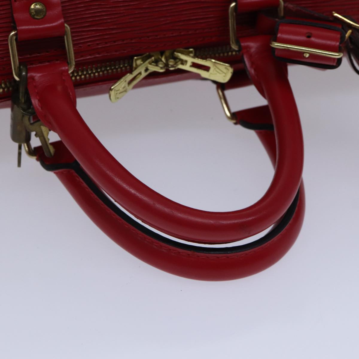 LOUIS VUITTON Epi Keepall 45 Boston Bag Red M42977 LV Auth ki4861