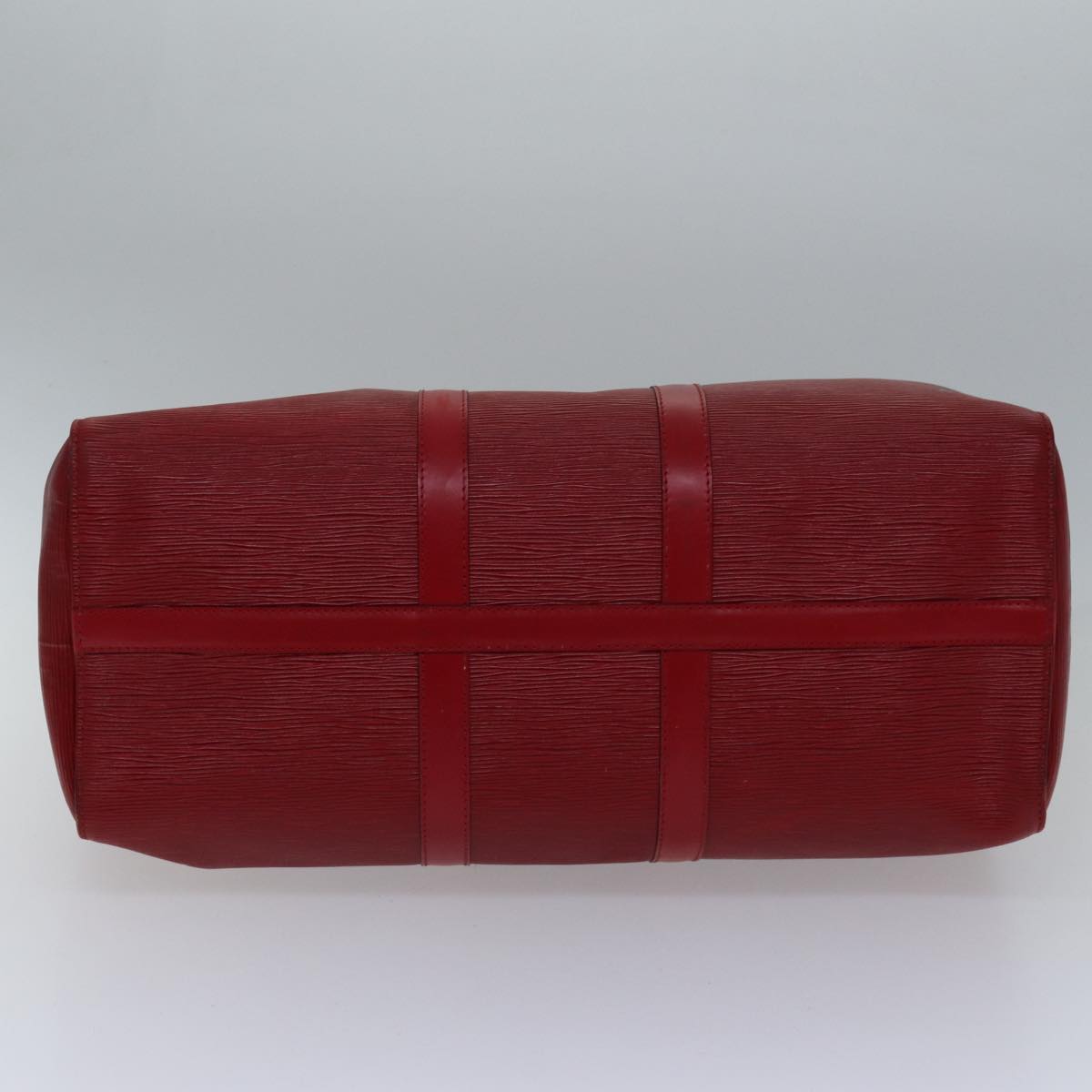 LOUIS VUITTON Epi Keepall 45 Boston Bag Red M42977 LV Auth ki4861