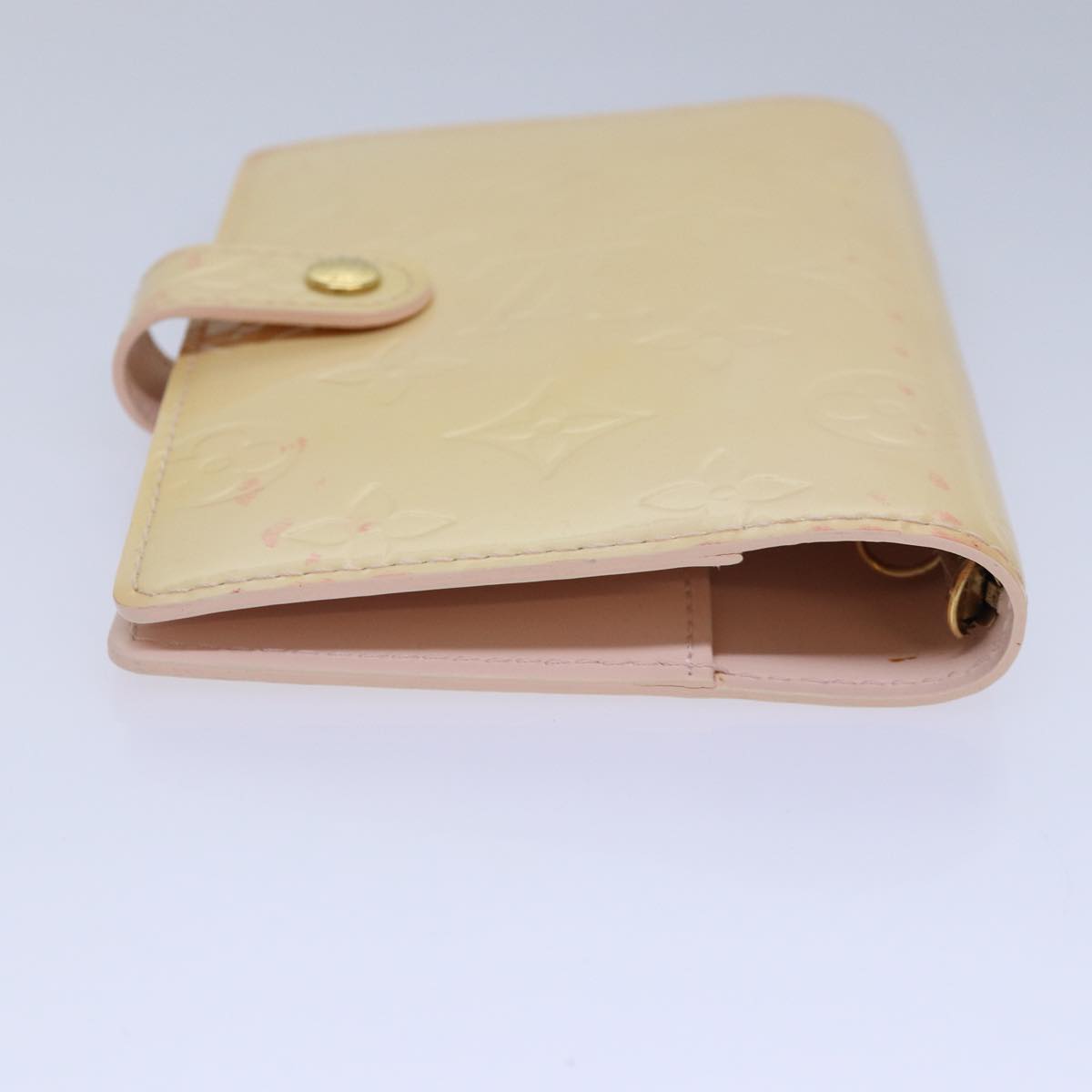 LOUIS VUITTON Vernis Agenda PM Day Planner Cover Pink R21007 LV Auth ki4862