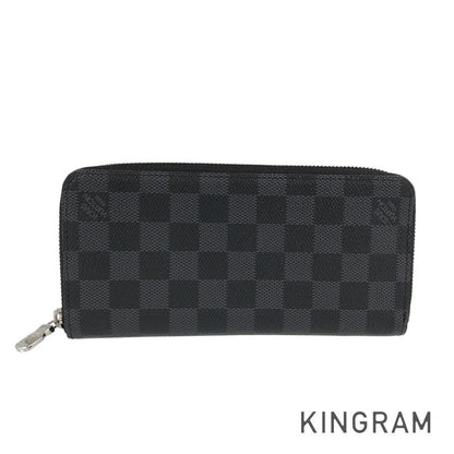 LOUIS VUITTON Damier Graphite Zippy Wallet Vertical N63095 Long wallet Round zipper