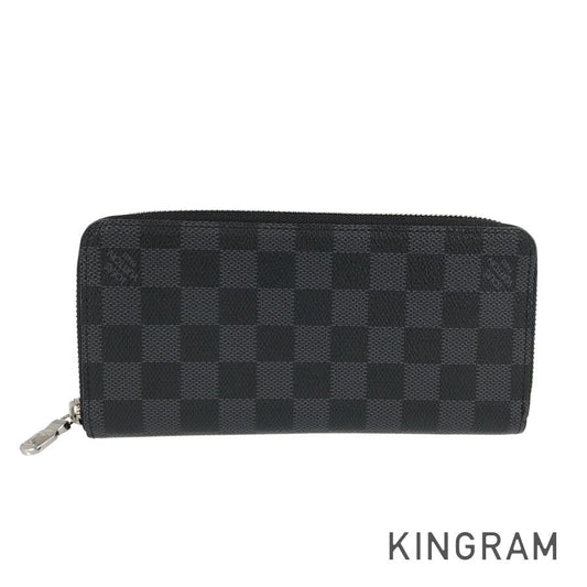LOUIS VUITTON Damier Graphite Zippy Wallet Vertical N63095 Long wallet Round zipper