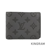 LOUIS VUITTON Monogram Shadow Portefeuille Multiple M81383 Billfold