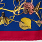 Hermes Blue Texas Wildlife Silk Scarf