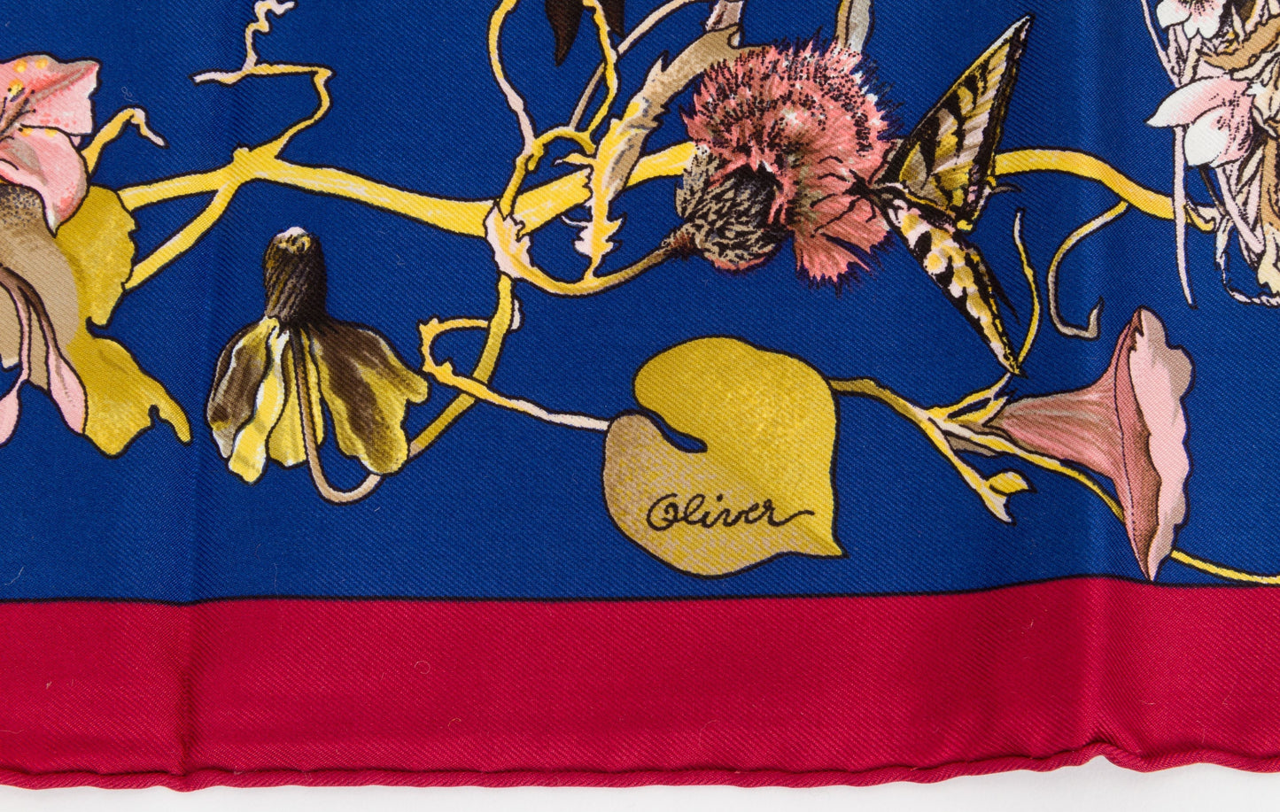 Hermes Blue Texas Wildlife Silk Scarf