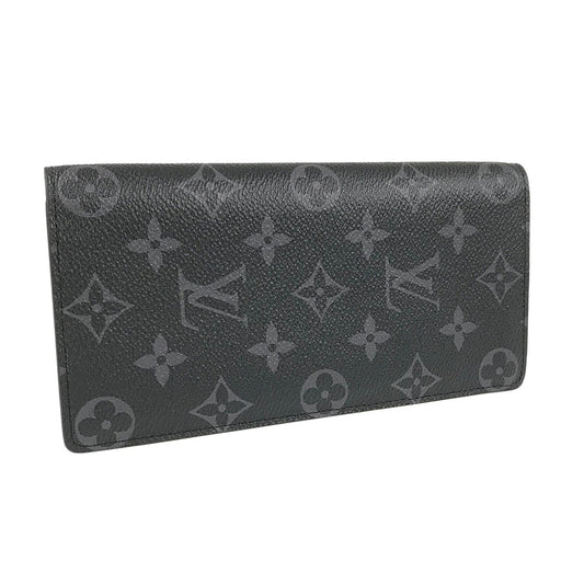 LOUIS VUITTON Monogram Eclipse Portefeuille Brazza M61697 Long wallet bifold