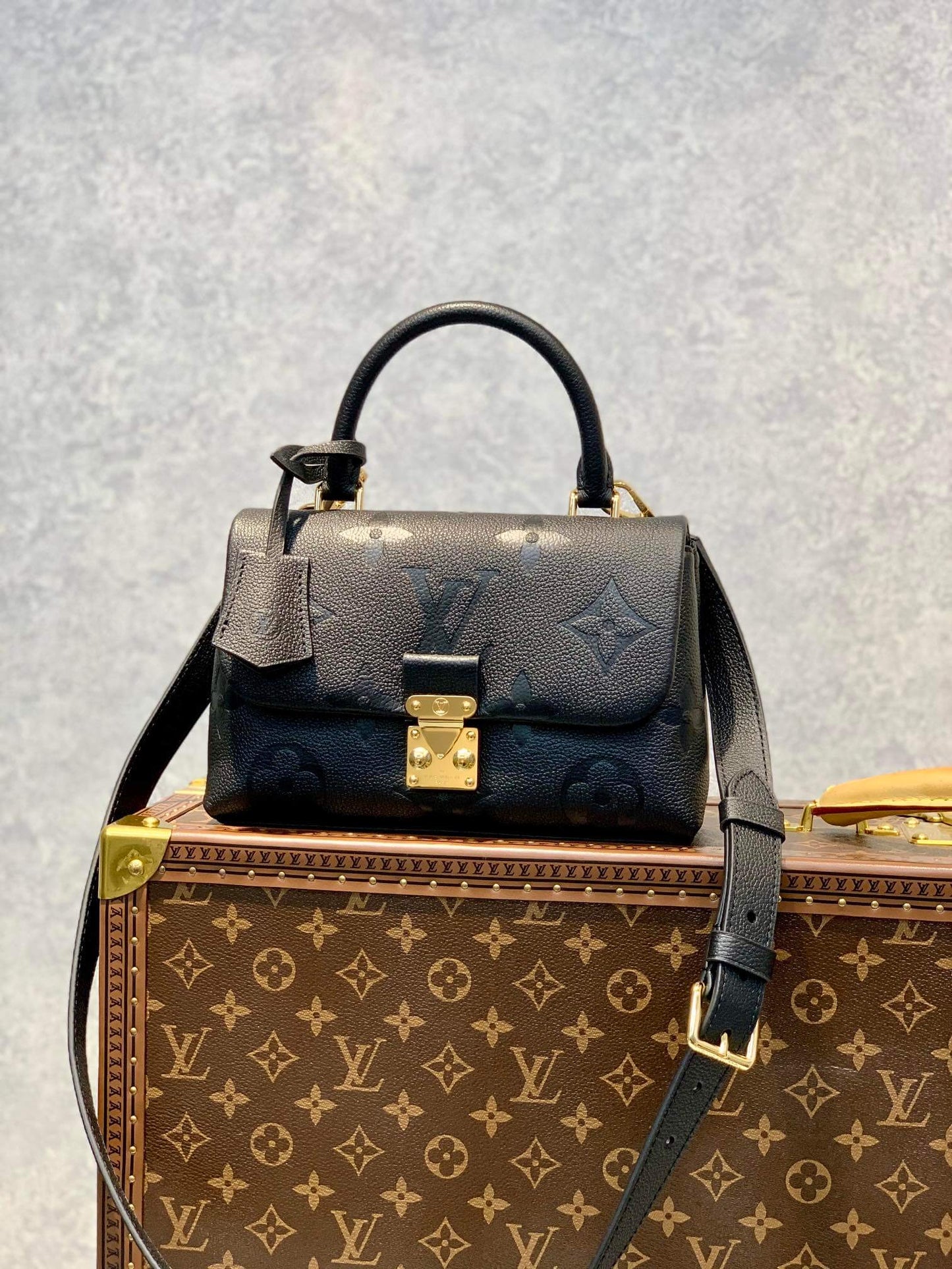 M46008 MADELEINE BB black Monogram Empreinte small size 24cm