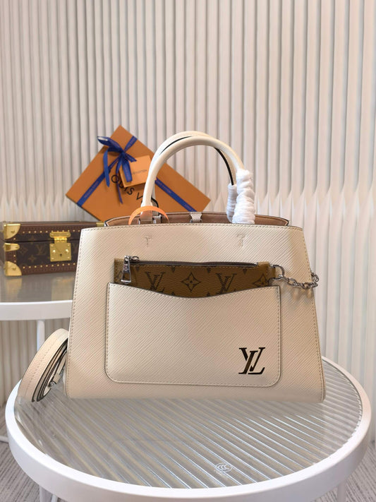 M59953 Marelle Tote MM white handbag free shipping